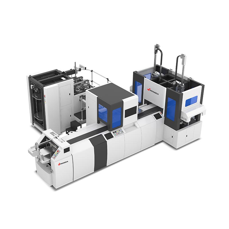 স্বয়ংক্রিয় ডাবল স্টেশন অনমনীয় বক্স মেকিং মেশিন